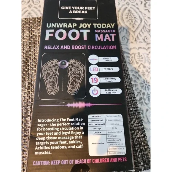 Foot Massager Mat For Neuropathy. Foot Massager For Circulation And Pain Relief.