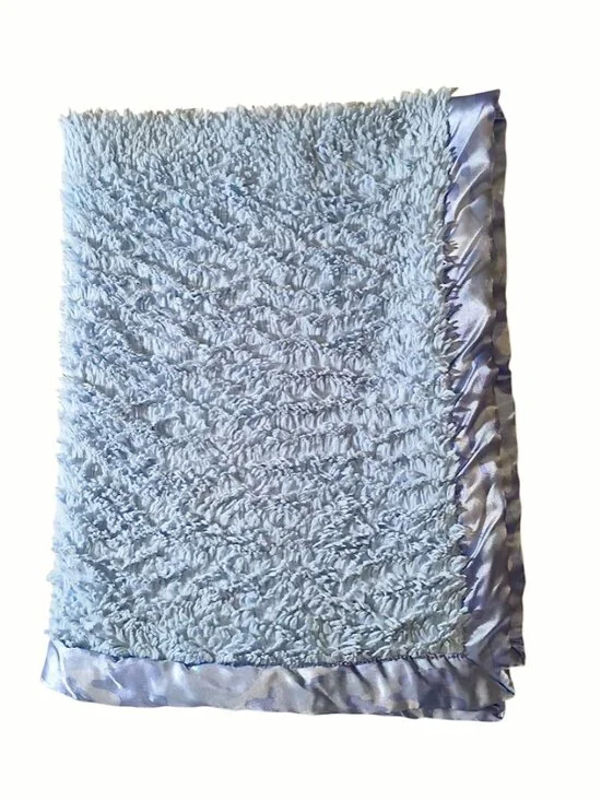2010 Koala Baby Babies R Us Blue Satin Camouflage Security Blanket 30