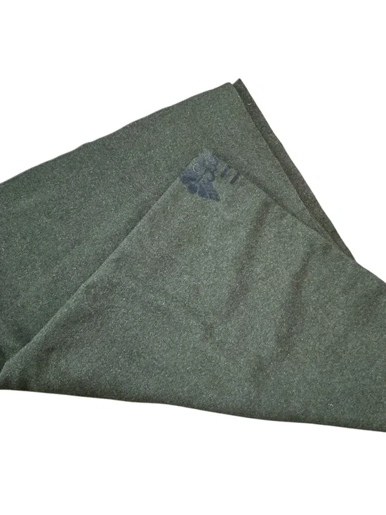 Vintage US Army Medical military drab green wool blanket 65x88 USA