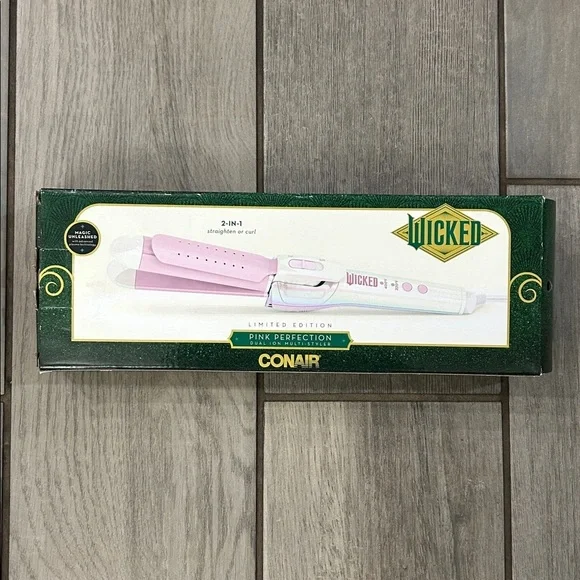 Limited Edition Wicked Conair Curling Iron Pink Iridescent NIB 1in