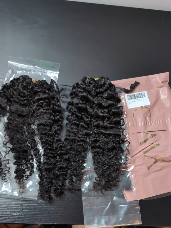20 Inch 100 Strands Human Crochet Hair Deep Water Wave Natural Black