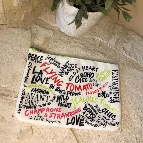 Salt & Pepper Avant Garde Fashion top zip pouch
