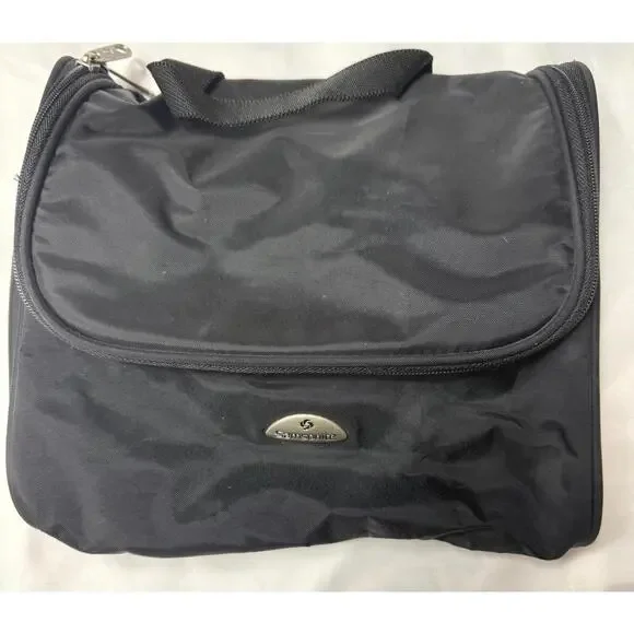Samsonite Black Travel Toiletry Bag Hanging Organizer Makeup Storage‎ Black