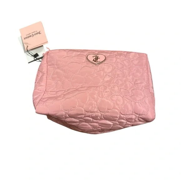 Juicy Couture Quilted Pink Cosmetic Pouch
