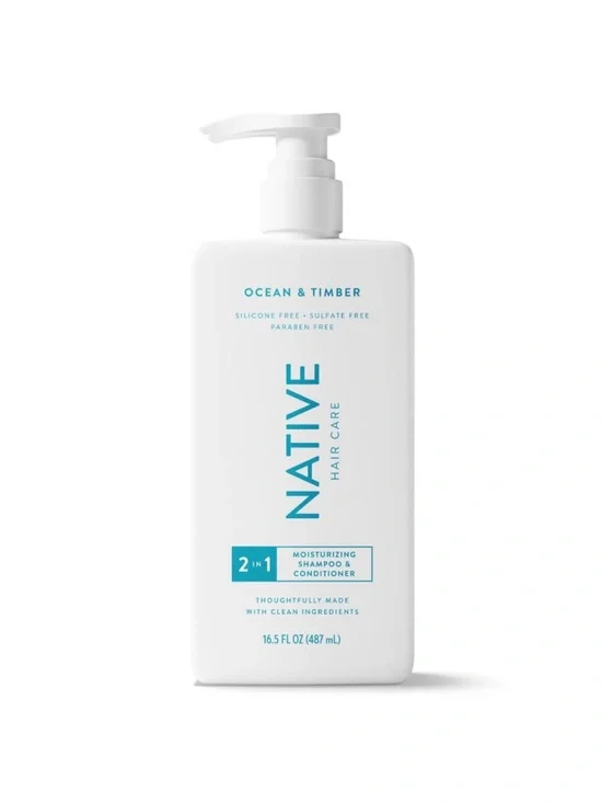 2~Native Oceans & Timber Strengthening 2-in-1 Shampoo & Conditioner - 16.5 oz