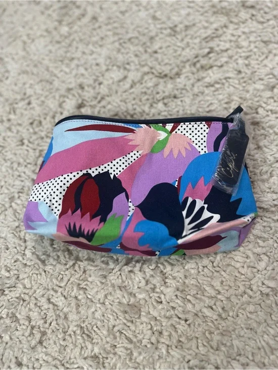 Floral Print Cosmetic Pouch in Multicolor