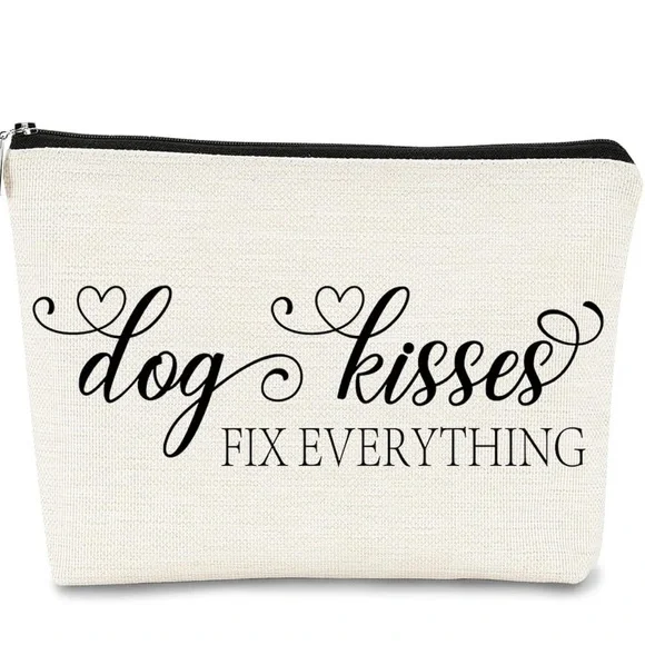 Makeup Bag Dog Kisses Fix Everything