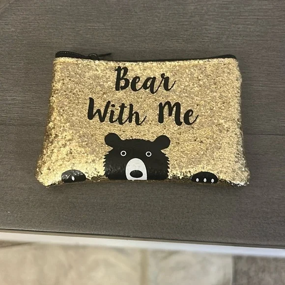 Bear with me coin purse. Glittery