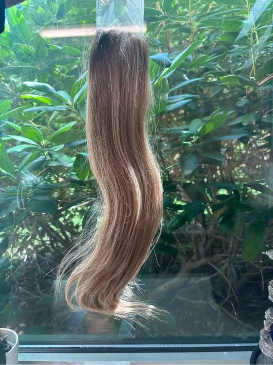 Long Light Brown Hair Topper Extension – Natural Wave
