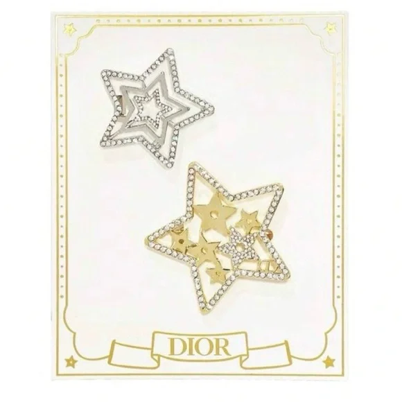 Dior Star Hair Clips in Gold and Silver