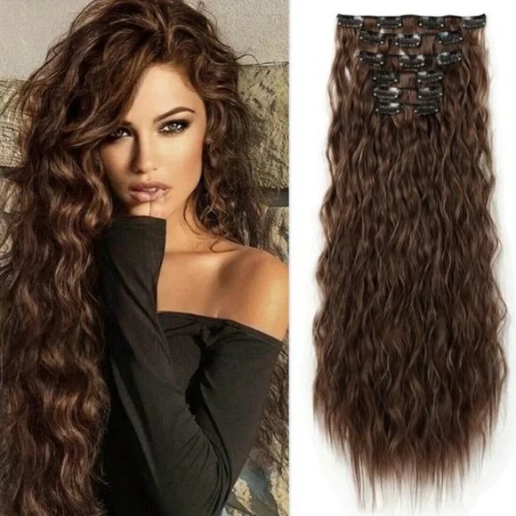 6PCS Clip In Hair Extensions, 24