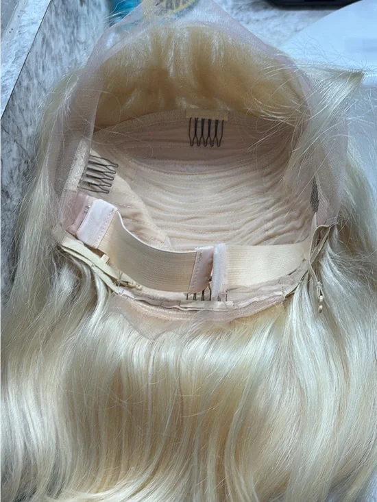613 Lace Front Wig with Adjustable Cap 12 “human hair  210 density
