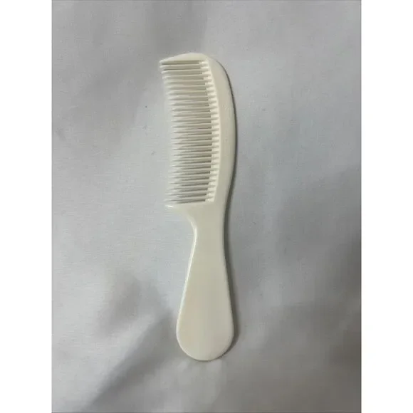 Vtg Estee Lauder Hair‎ Comb White Plastic Regular Tooth 6 1/2
