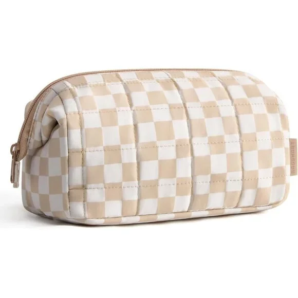 Travel Toiletry Bag, Puffy Padded Make Up Bags for Women Makeup Organizer Case,