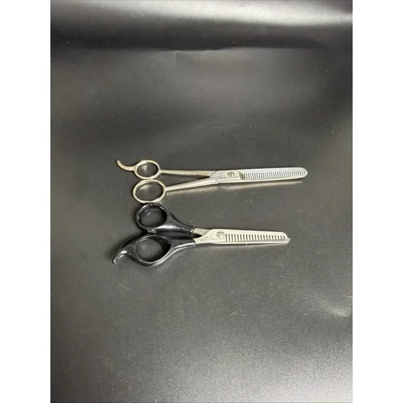 Lot Of 2‎ Vintage Thinning Shears Scissors Made in Italy And Japan Hofritz