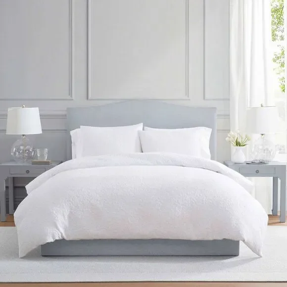 Martha Stewart White Textured Comforter Set
