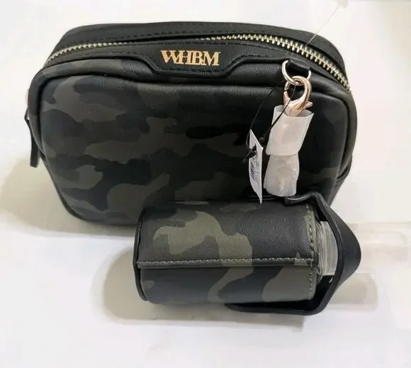 New Camo White House Black Market Makeup Bag Spritz Set Camouflage Pouch Wallet