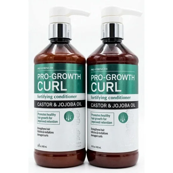2X Dr. Needleless Pro Strength Growth Curl Fortifying Conditioner , 16 fl oz ea.