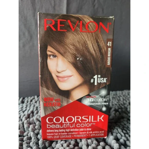 Revlon Colorsilk Beautiful Color #41 Medium Brown Hair‎ Dye Ammonia Free~NEW