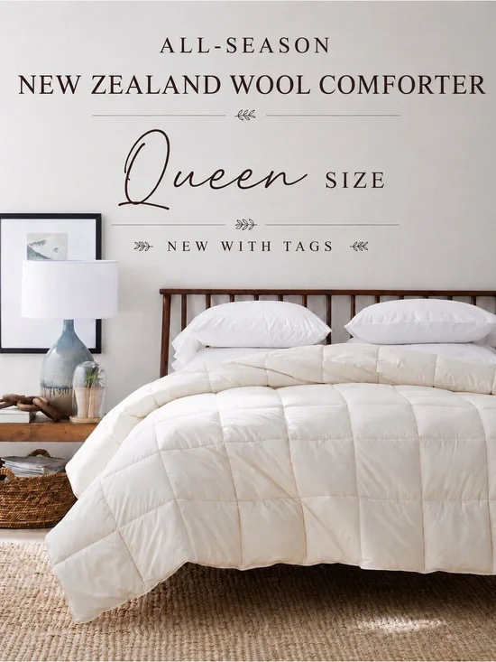 The Company Store All Seasons New Zealand Wool Comforter Full/ Queen Retail $344