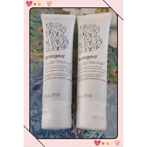 Lot of (2) New/Sealed Briogeo Scalp Revival Charcoal + Coconut Oil Shampoo~