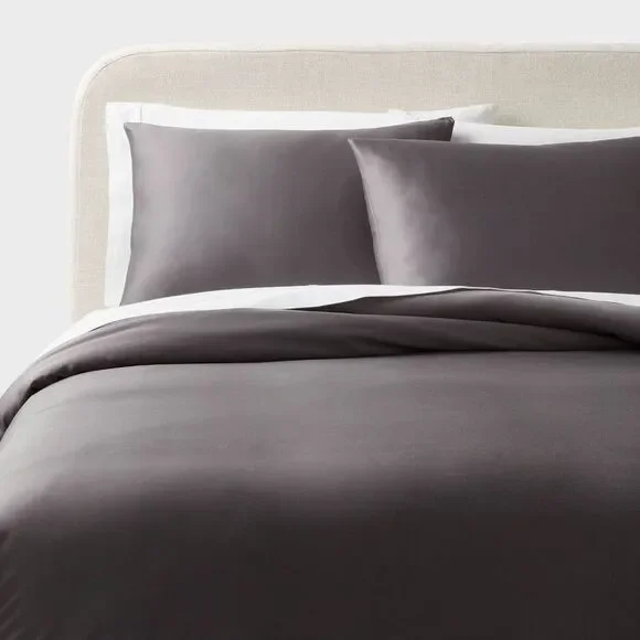 Threshold - King TENCEL Duvet Cover and Sham Set Dark Gray - T Dark Gray