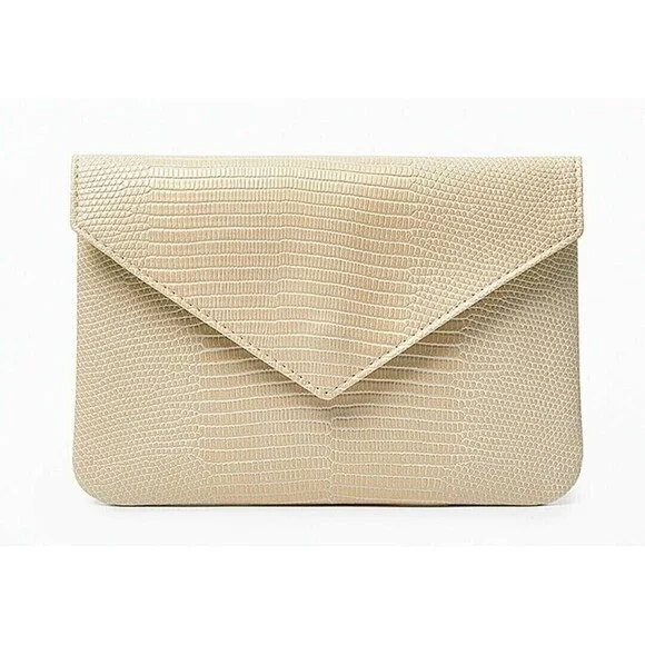 Snake Embossed Snap Closure Wallet Clutch Pouch Travel Makeup Bag Case NEW