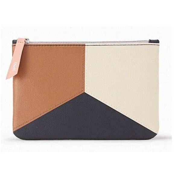 Faux Leather Makeup Bag Case Pouch Travel Wallet Clutch NEW Brush Holder
