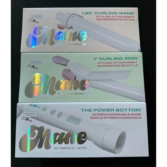 Mane Power Curl 3-Pc Dual Voltage Curling Iron & Wand Kit