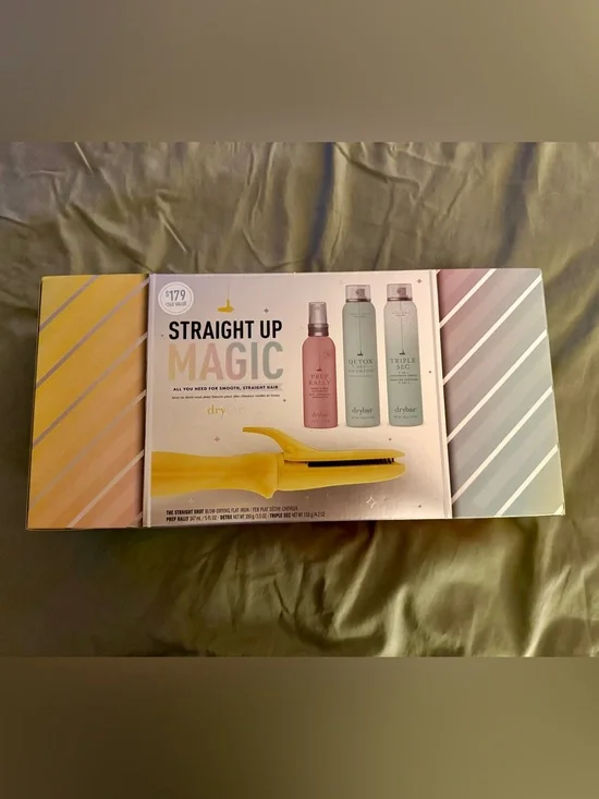 Drybar Yellow Straight Up Magic Styling Set Brand New Open Box