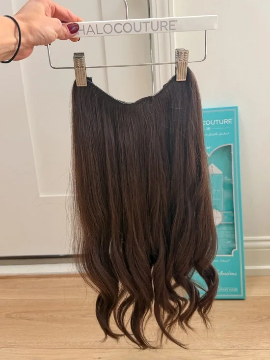 HALOCOUTURE Original Halo 20 Inch Remy Human Hair Extensions #2 Dark Brown