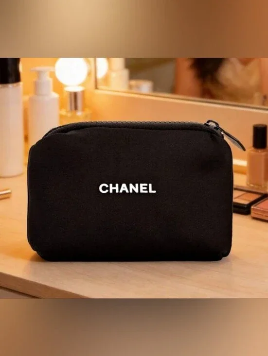 CHANEL Black Cosmetics Bag