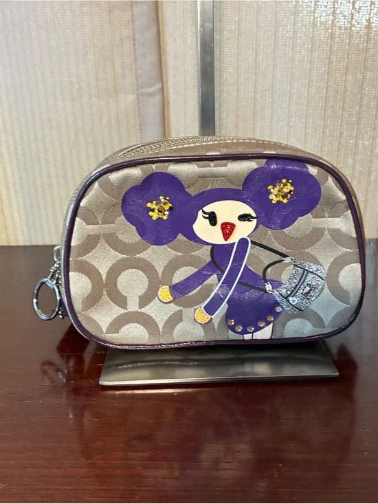 Coach Poppy Chan Violet Cosmetic Pouch