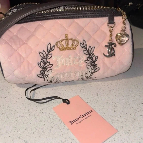 Juicy Couture Quilted Light Pink bag with Gold Charm