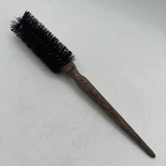 Vintage Goody Faux Wood Grain Round Styling Brush 1