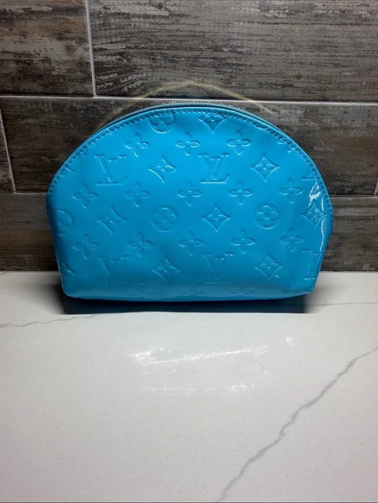 Louis Vuitton Turquoise Vernis Monogram Cosmetic Pouch Set of 4