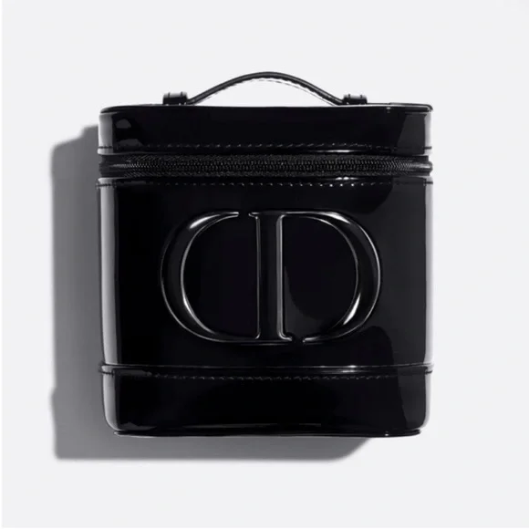 Dior Beauty Black Patent Vanity Case Bag