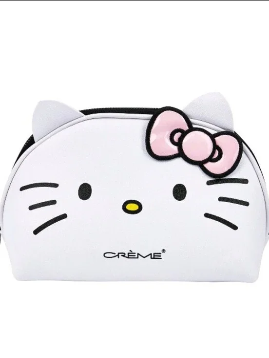 Hello Kitty x The Crème Shop-5PC  Cosmetic Pouch & Skincare Bundle -🩷