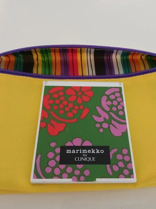 MARIMEKKO for CLINIQUE Compact Mirror and Makeup Bag