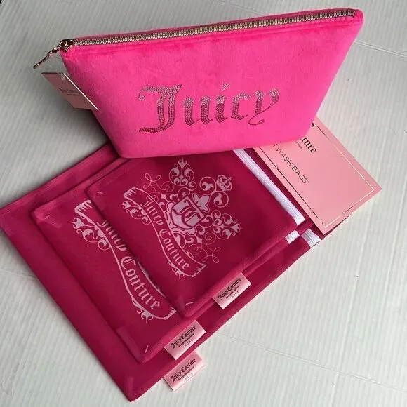 Juicy Couture Velour Cosmetic Bag and Wash Bags
