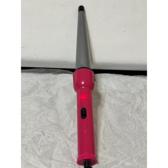 Conair You Curl Tapered Ceramic‎ Curling Wand Pink Silver Clipless Hair Styler