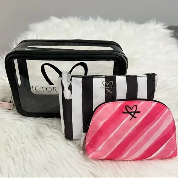 Victoria’s Secret trio makeup cosmetics bags set