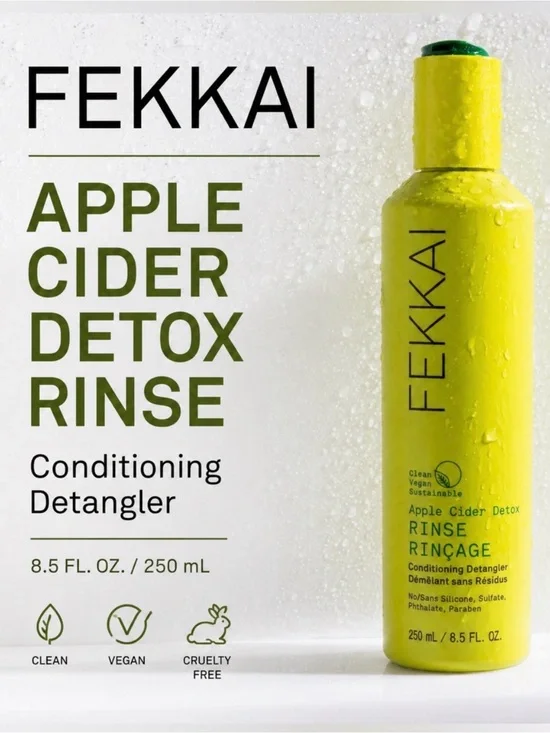 FEKKAI Apple Cider Detox Rinse Conditioning Detangler – 8.5 fl oz / 250 mL BNWOB