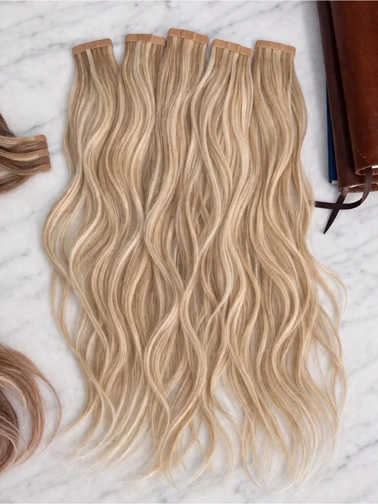 20” Bombay Blonde Tape-In Hair Extensions  4 packs.
