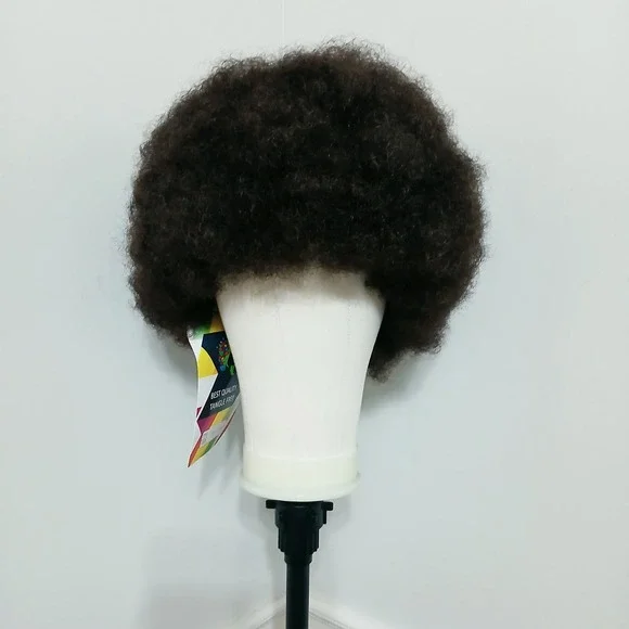 Short Kinky Curly Afro Wig Dark Brown Synthetic Style 5881-B 2/4# New