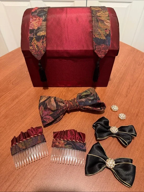 Vintage Victoria’s Secret Hair & Shoe Accessories in Fabric Gift Box