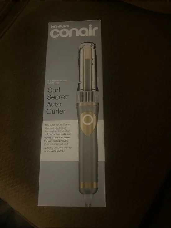 NIB Conair Curl Secret Auto Curler - Gray & Gold