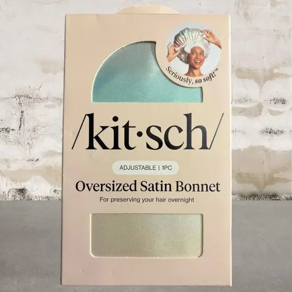 Kitsch Aura Oversized Satin Bonnet NIB