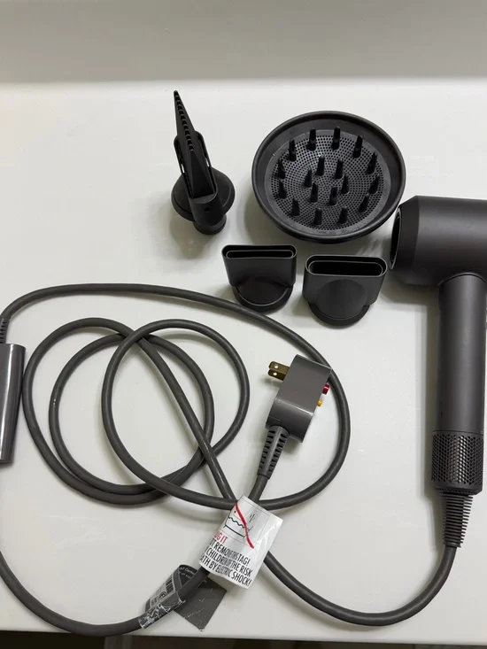 Dyson Dark Gray Hair Dryer with Attachments