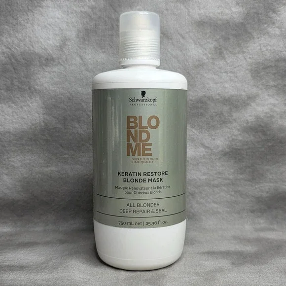 SCHWARZKOPF BlondMe Keratin Restore Blonde Mask for All Blondes‎ 25.36 fl oz